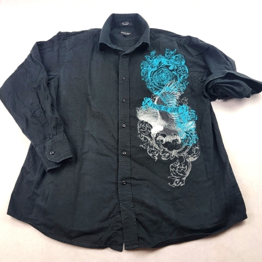 Eighty eight platinum pride Eagle casual button-down shirt